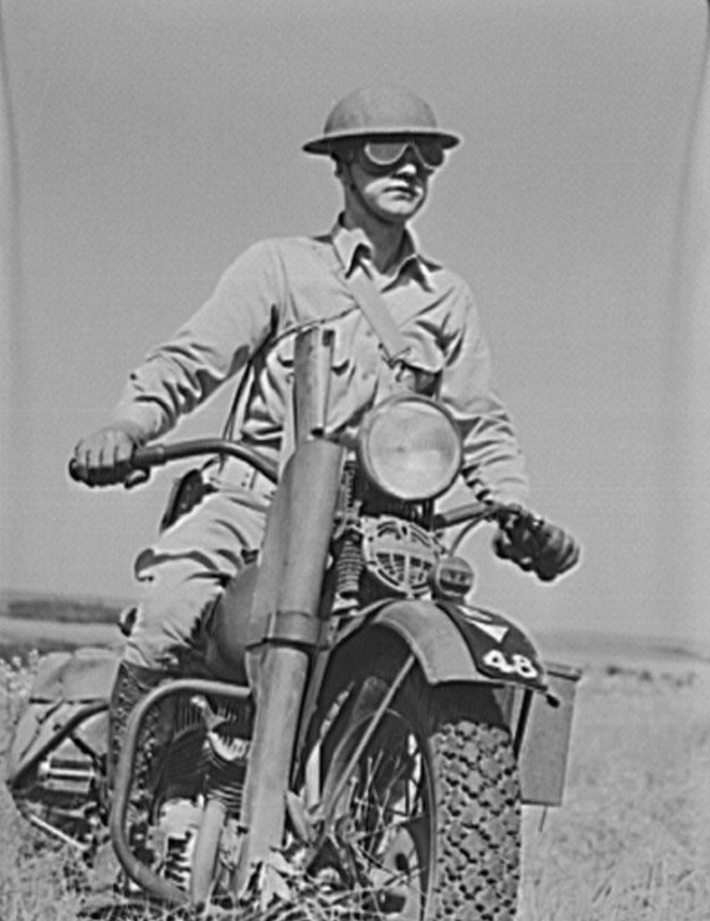 Motorcycler in North Africa.